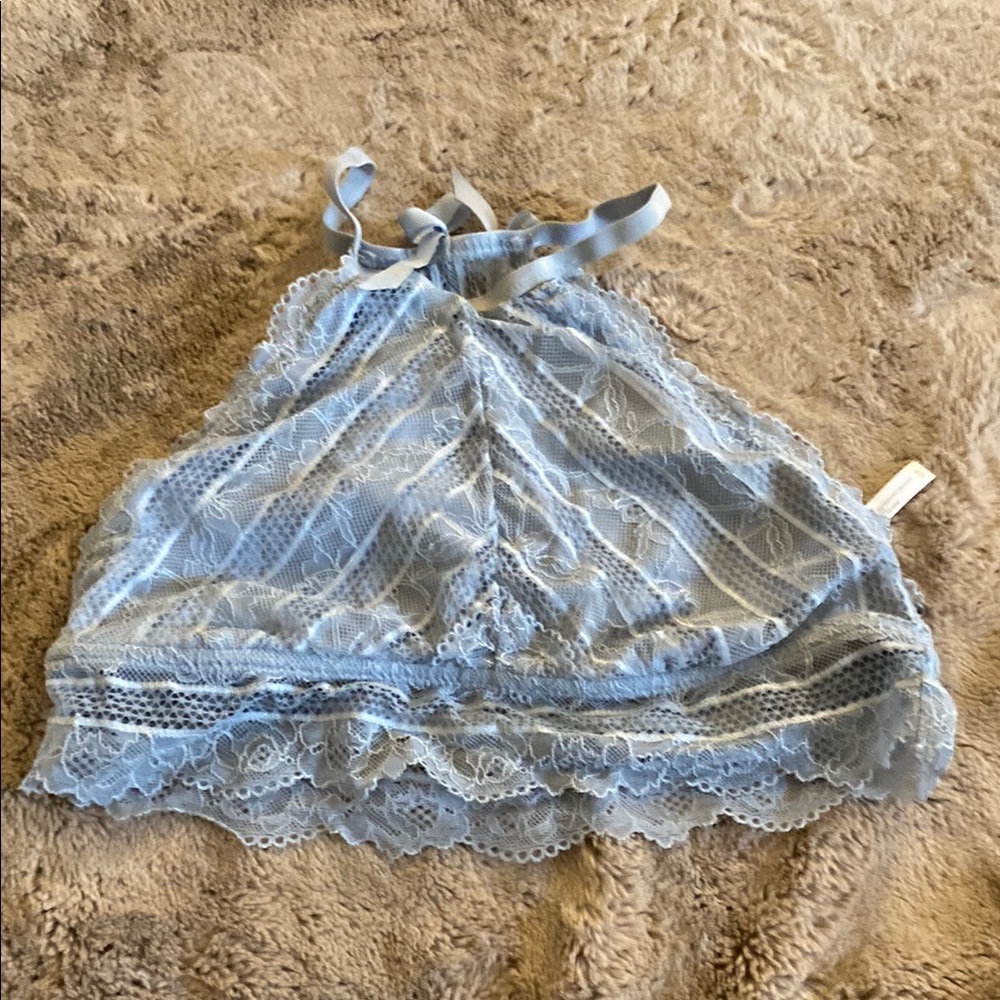 Lace Bralette in Light Blue